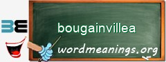 WordMeaning blackboard for bougainvillea